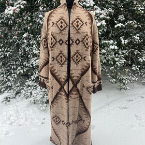 True American Ralph Lauren Aztec Cardigan Hand-Knit